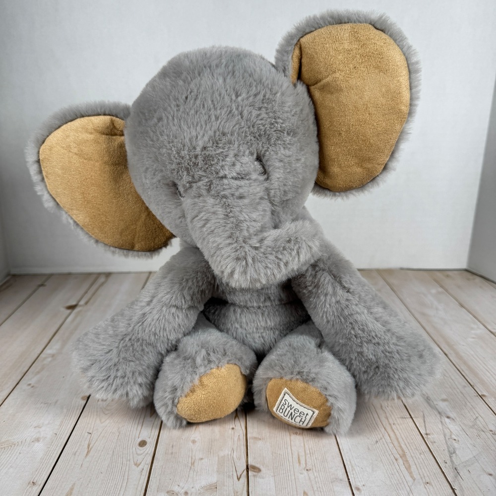 Kids‎ Preferred Sweet Bunch Grey Elephant Plush Gold Ears Stuffed Animal 2019